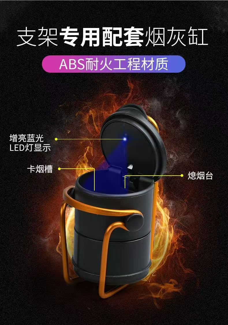 Large Truck Ashtray Holder Car-Mounted Hanging Multifunctional Decoration Item for J6P, Essential for Large Trucks