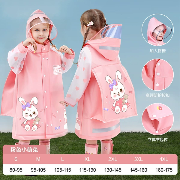 Fuchsia rabbit, three dimensional waterproof backpack