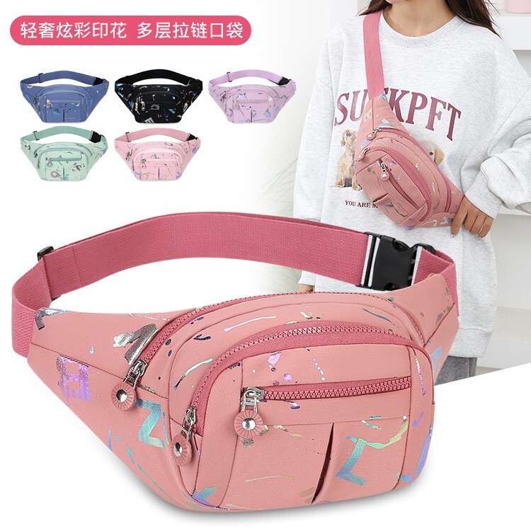 2023 New Fashion Easiest for Match Waist Bag Women's Sports Running Equipment Outdoor Cashier Wallet Casual American Style