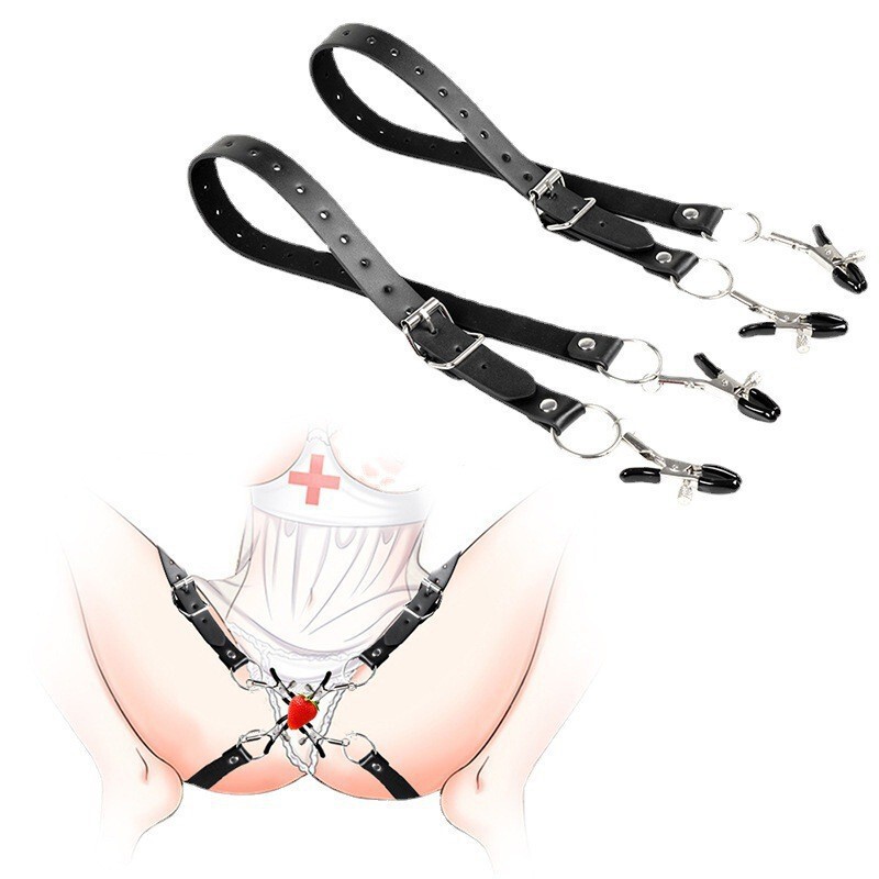 Adult sex toys women's leather leg clip multi-functional milk clip sm torture equipment alternative toys wholesale Adult sex toys women's leather leg clip multi-functional milk clip sm torture equipment alternative toys wholesale