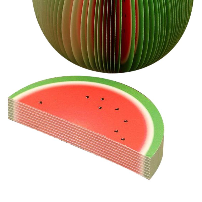 Оптовая Продажа с фабрики трехмерная творческая фруктовая Нелипкая бумага для заметок в маленькой свежей милой специальной формы для заметок для сообщений