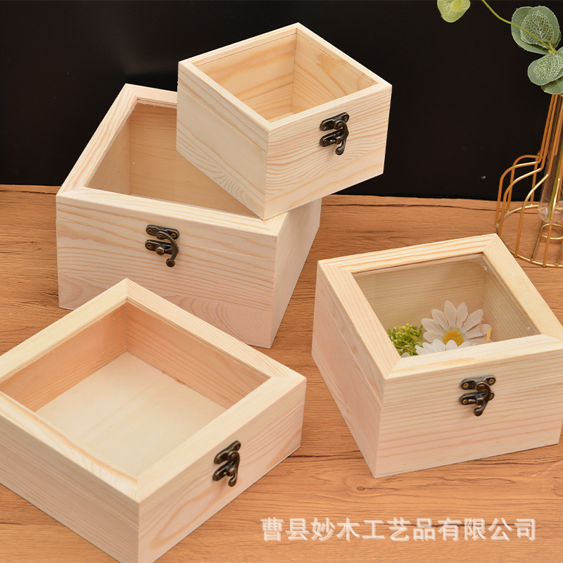Wholesale Wooden Box Souvenir Satchel Wooden Box Jewelry Wooden Box Glass Flip Solid Wood Storage Box Immortal Flower Packaging Box Wholesale Wooden Box Souvenir Satchel Wooden Box Jewelry Wooden Box Glass Flip Solid Wood Storage Box Immortal Flower Packaging Box