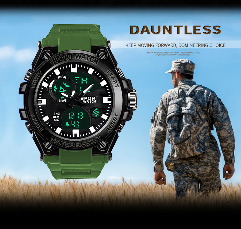 Men's Sports Watch Waterproof Electronic Multi-functional Led_voghion.com