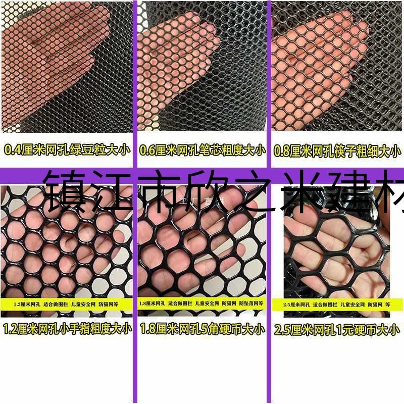 9YW小孔黑色塑料阳台防护网格封窗户防猫围栏杆防盗窗防护网防漏