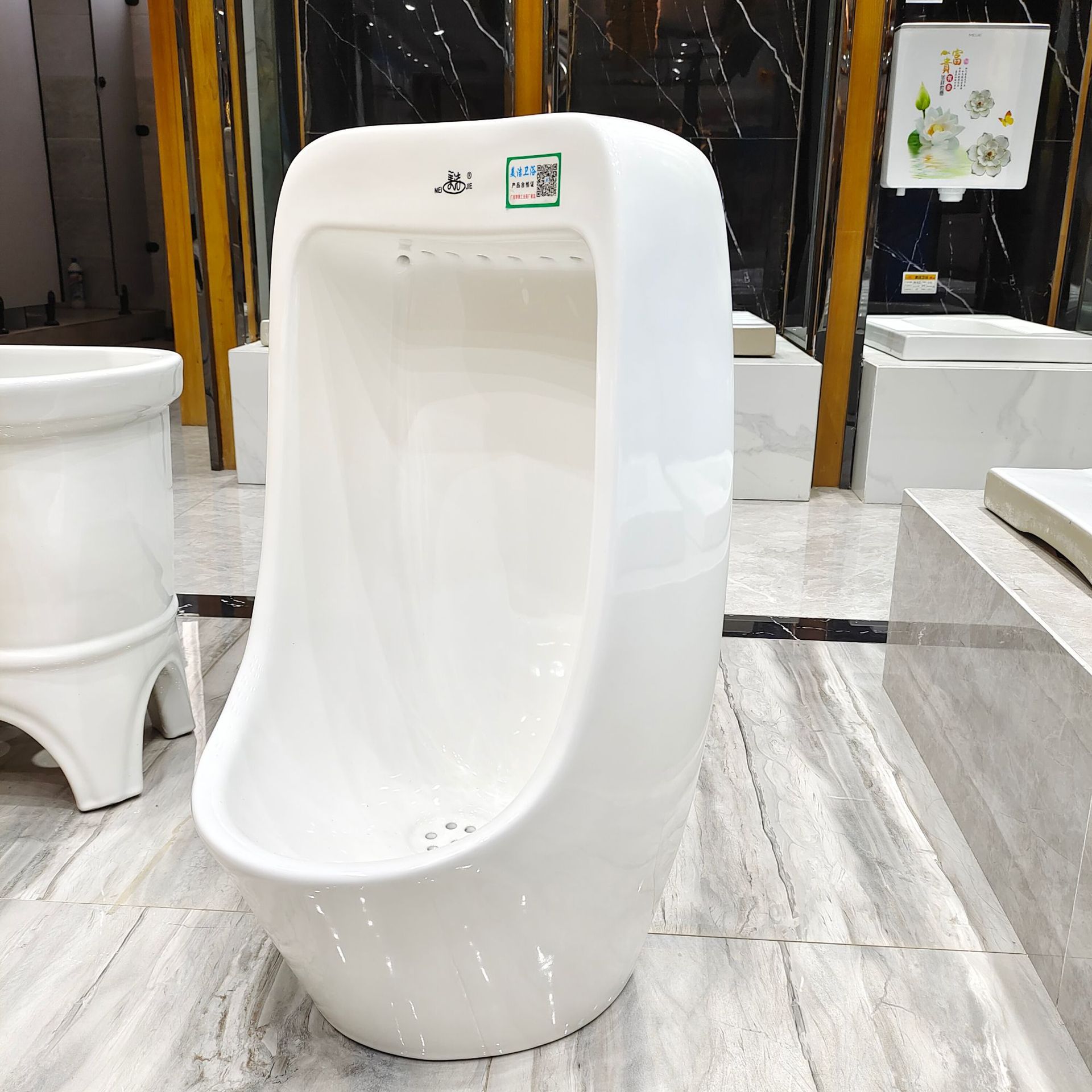 customized wholesale Mei Jie Manufactor engineering toilet Wall hanging ceramics hotel Renovation bathroom Induction Urinals