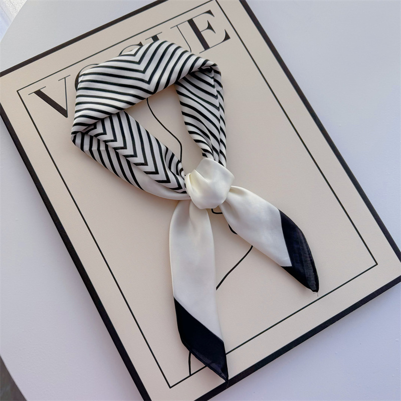 Bufandas de seda para mujeres primavera y otoño bufandas de moda para mujeres bufandas de cuello para maestros y empleados regalos de impresión de lujo ligero