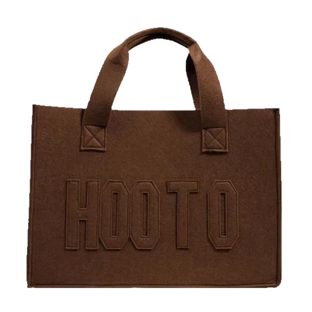 Hooto nueva bolsa de mano de gran capacidad para mujeres bolsas de felt de textura de clase de transporte al por mayor