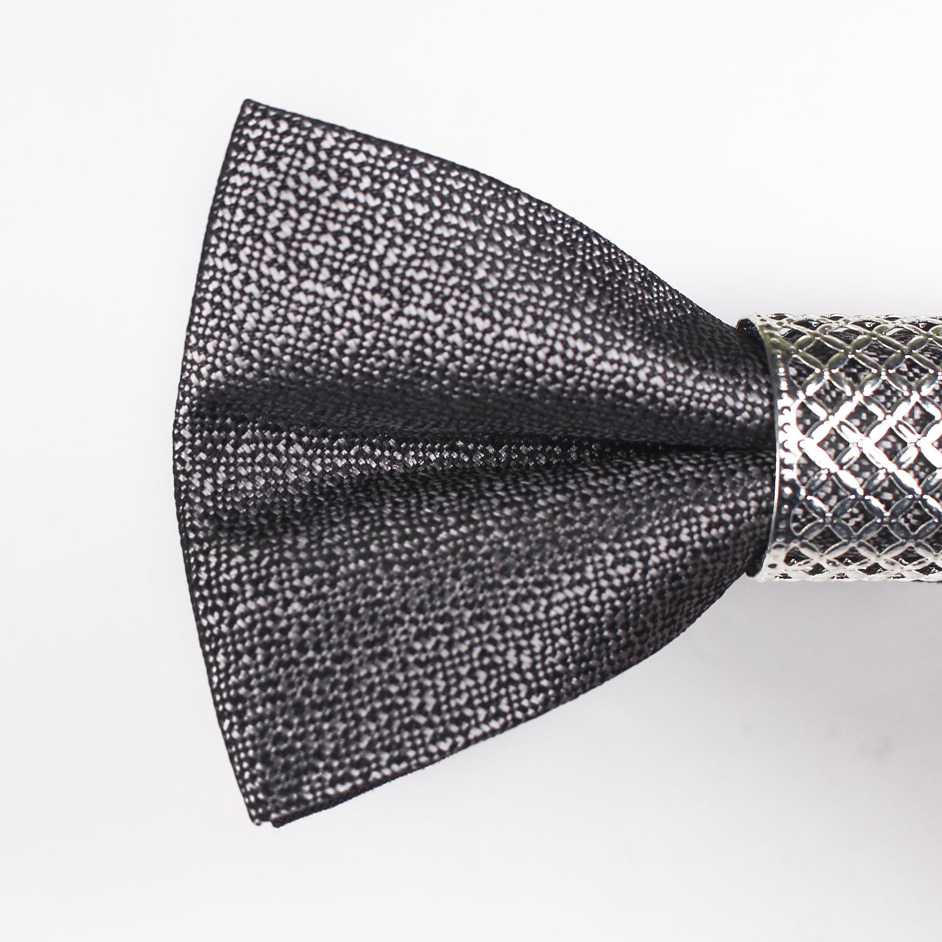 Metal bow tie with bow, suit