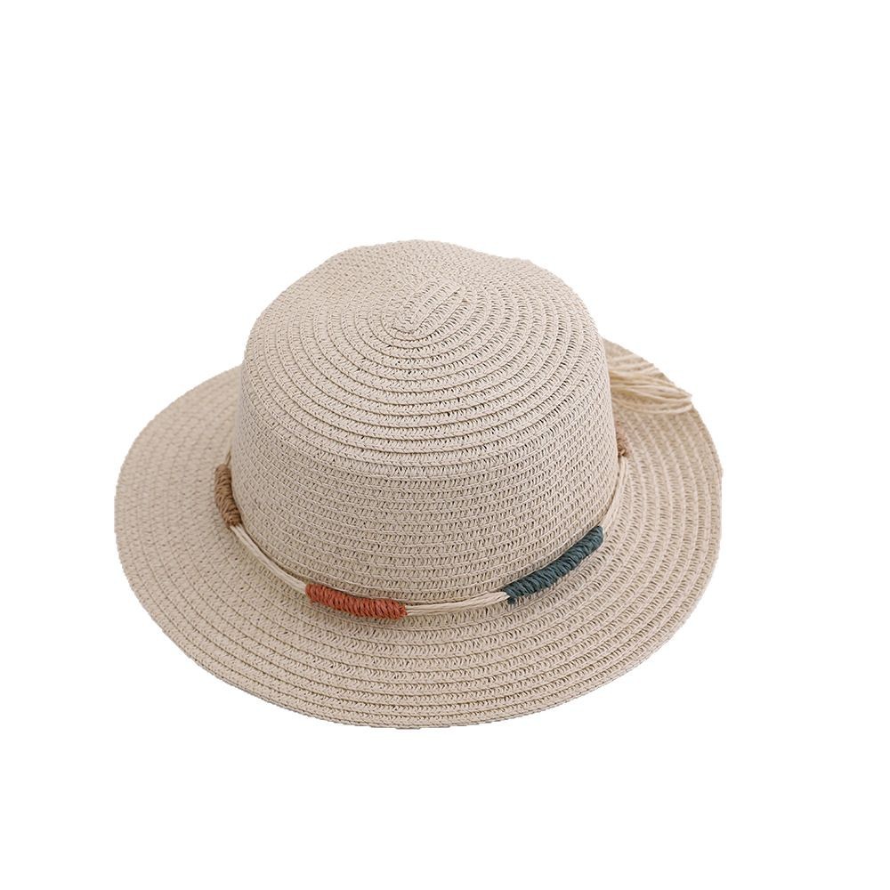 Versión coreana del nuevo sombrero femenino primavera y verano gran ala sombrero para el sol sombrero para el sol de vacaciones protector solar al aire libre sombrero de paja ajustable al por mayor