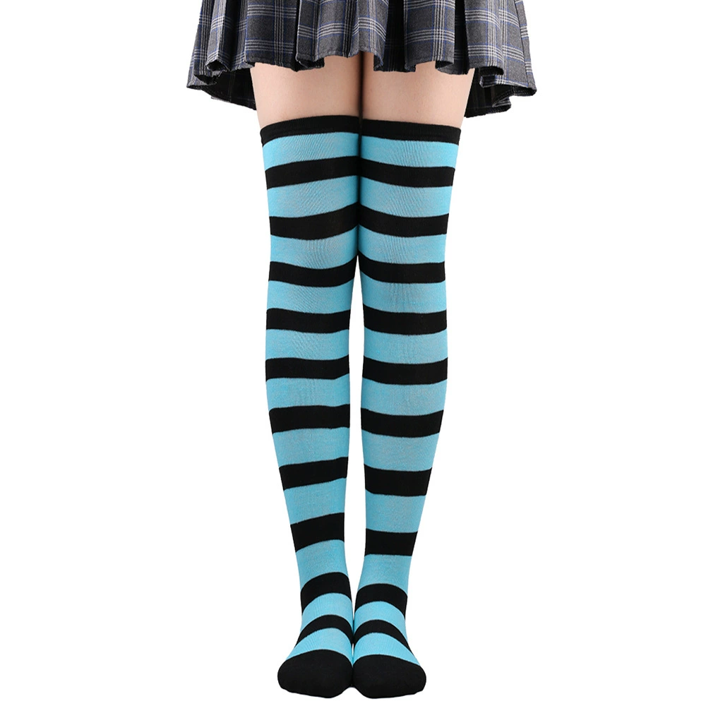 Knee-high Socks Japanese Style, Striped Cosplay & Halloween, Tube 50 cm, Polyester