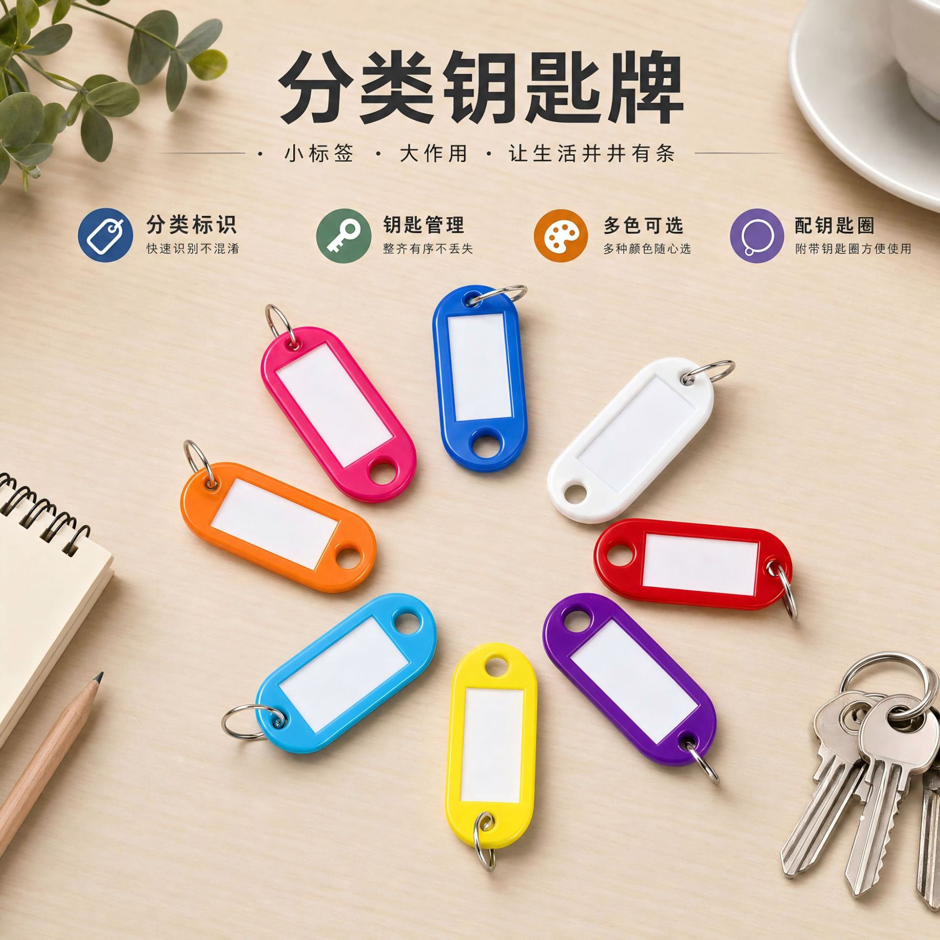 Manufacturer's spot plastic PP key tag wholesale mark luggage tag…