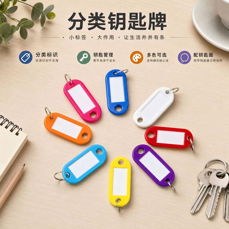 Manufacturer's In-Stock Plastic Pp Key Tags Wholesale Marking Luggage Tags Hotel Room Number Classification Tags Signs