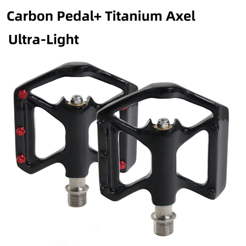 Ultra-light carbon fiber titanium alloy bearing pedals for road bikes 3 Pelin mountain bike pedals