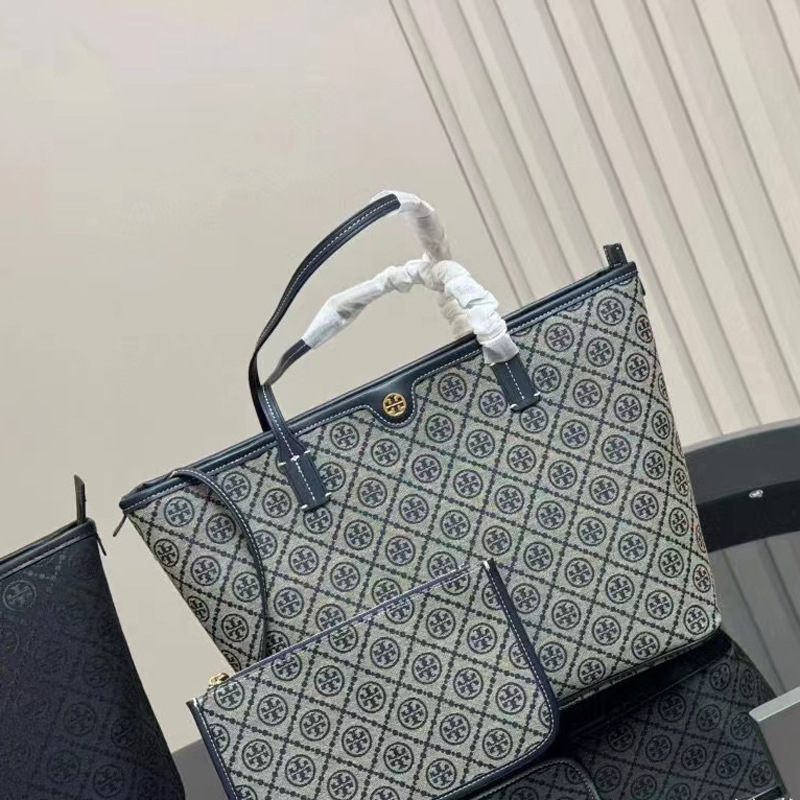 Tortyburch2024 New Retro Satchel Presbyopic Mother-In-Law Tote Bag Large Capacity Single Shoulder Satchel Women's Bag Trendy