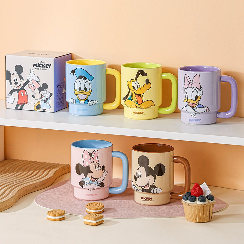 Керамическая чашка Disney Leyou Yirun Cup 2025 Новая детская домашняя кружка набор для семьи из четырех человек