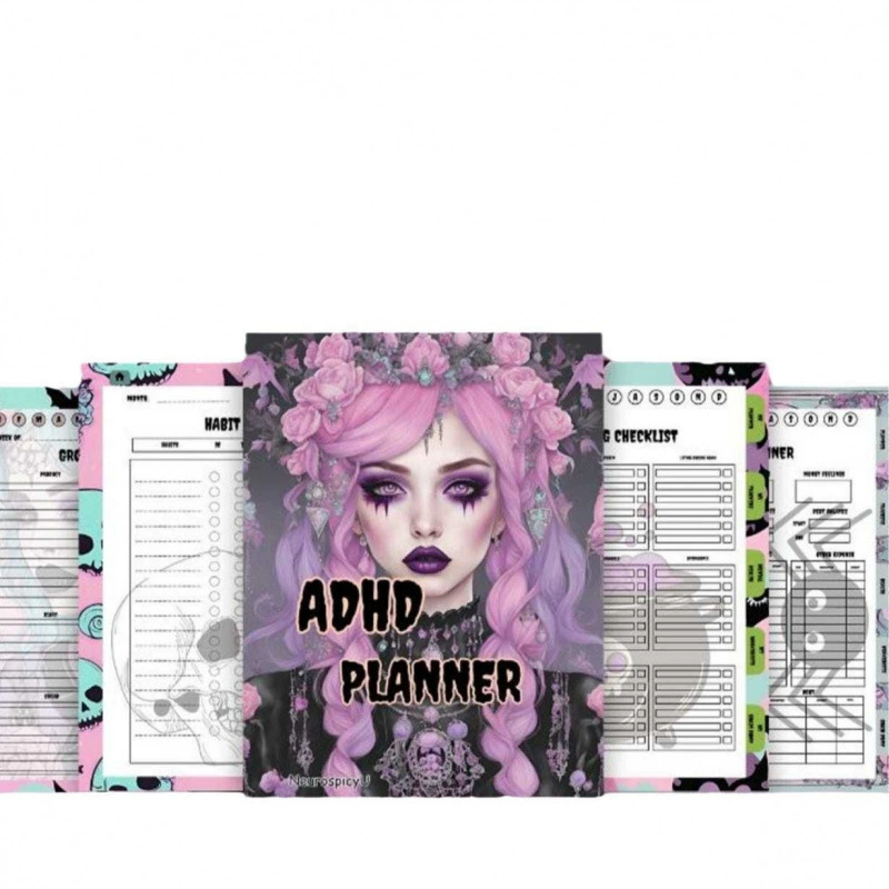 Новый продукт через границу мягкий готик программа ADHD Pastel Goth ADHD планировщик