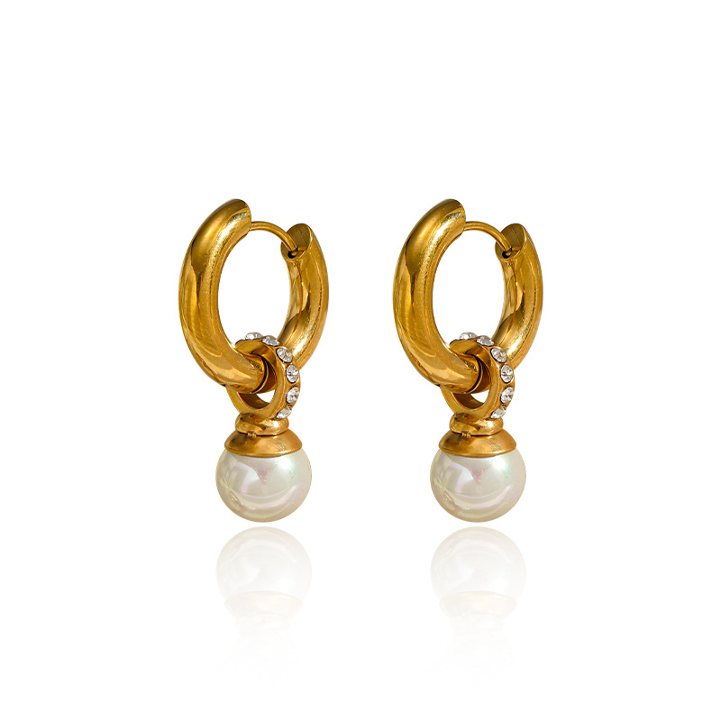 20g Weight 304 Stainless Steel Ear Needle Material Drop Earrings, Ear Studs Classification 1 Pair Quantity Holiday, Daily Occasion 304 Stainless Steel, Imitation Pearl Material Geometric Pattern All Seasons Season Women's Gender Polished Finish IG Style, Elegant, Vintage Style Style 1 Pair IG Style Elegant Vintage Style Geometric 304 Stainless Steel Imitation Pearl Drop Earrings Ear Studs 6