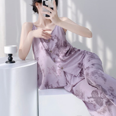2025新型綿のパジャマ女性の薄いタイプの綿はシンプルで高級感があります。