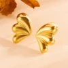 G515 gold stud earrings