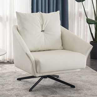 Light Luxury Sofa Swivel Chair Single Swivel Chair Simple Fashion Office Leisure Chair Bedroom Living Room Balcony Square Swivel Chair