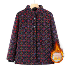 老年人冬装女奶奶加绒加厚棉衣妈妈纯棉保暖外套70岁80老太太棉袄