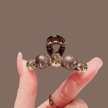 新款百搭气质抓夹女网红时尚半抓发夹镶钻刘海侧边夹发抓简约头饰