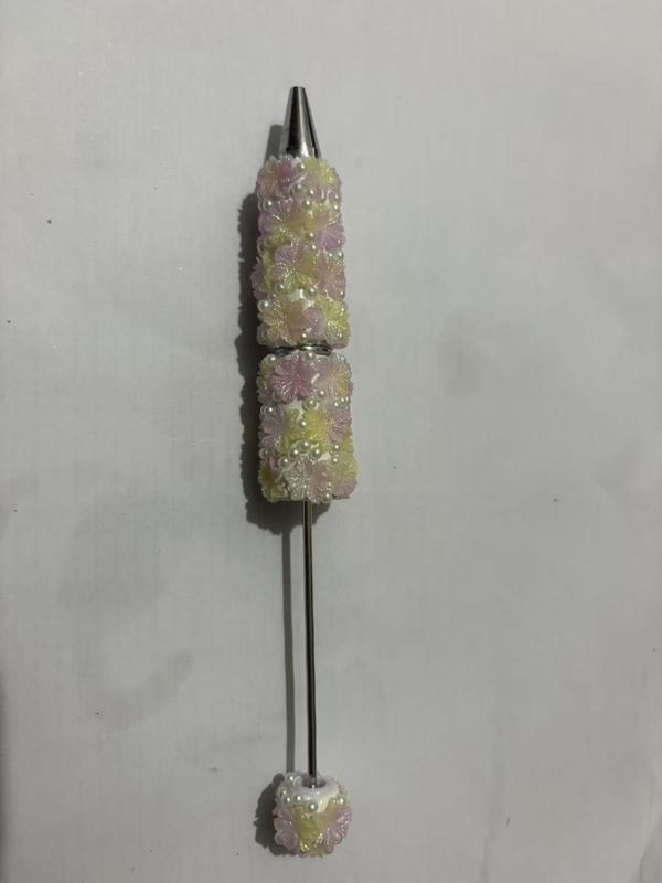 新しいクロスボーダーカラーフラワー発光フラワーペンビーズペンdiyビーズかわいいペン|undefined