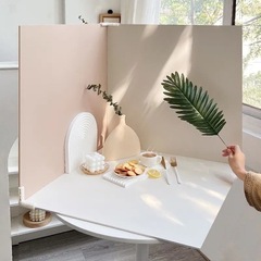 写真撮影用ソリッドカラー背景ボード、小さな白い小道具、PVC静物装飾品、ネイルアートインスタイル撮影ポーズ布