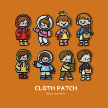 韩版韩式装扮小女孩补丁贴热熔刺绣布贴装饰电脑绣花片热转印男孩