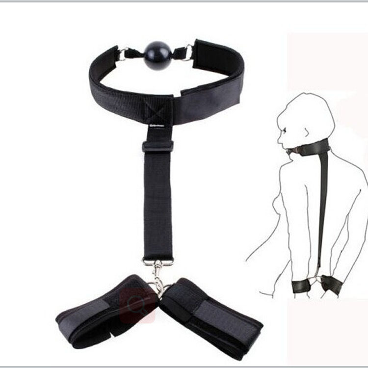 厂家现货情趣口塞套装 sm成人玩具束缚手扣脖套 调情束缚玩具批发
