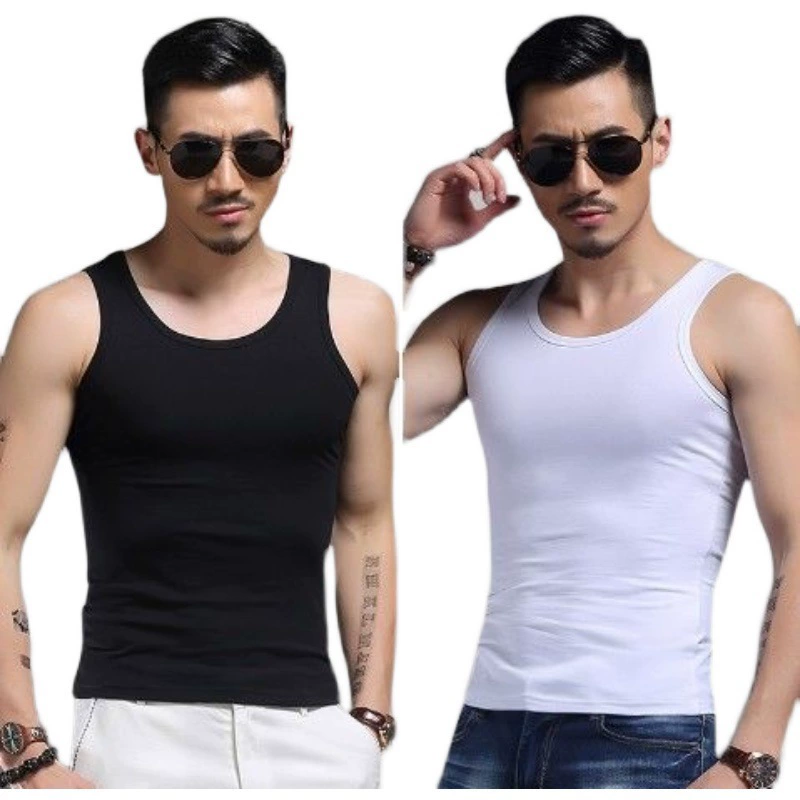 Летняя базовая футболка без рукавов для занятий спортом, майка, slim fit
