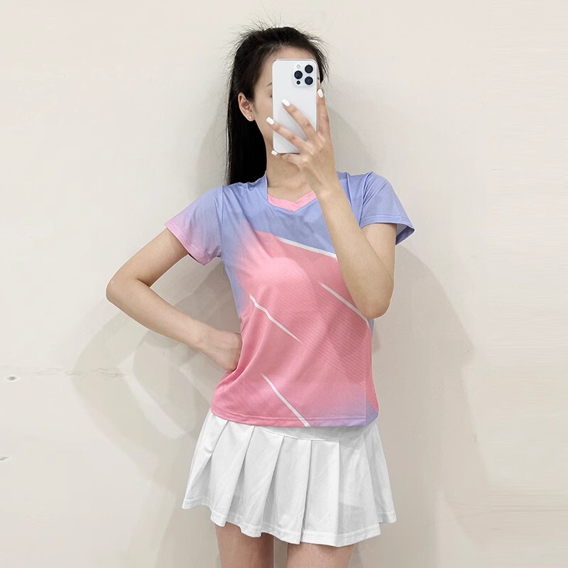 [Supin Factory] Badminton Wear Women's Sports Suit Short Sleeve Quick-Drying Men's Training Competition Table Tennis
