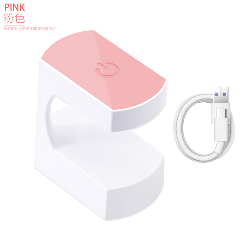 Mini lámpara de uñas transfronteriza para manicura abierta USB pequeño esmalte de uñas portátil pegamento lámpara de fototerapia de secado rápido multicolor