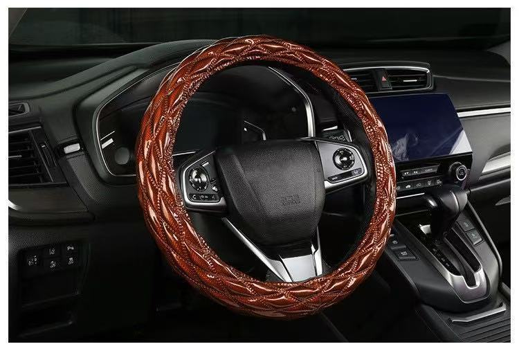 Cross-Border Car Steering Wheel Cover, Exclusively for Foreign Trade, New Model, Suitable for All Seasons, 3D Diamond Honeycomb Car Handle Cover