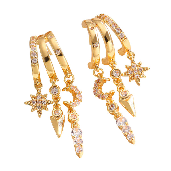 fashionable creative design earrings with zircon