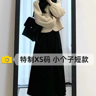 ��ɫ��ȹŮ2026�¿��ﶬ��С�������ba�ְ���ȹë�݂�ȹ150cm�@��