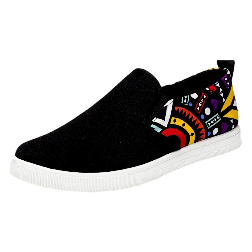 Мужская обувь, новая весенняя повседневная обувь, модная парусиновая обувь, Мужская дышащая мужская обувь без шнуровки, Модная студенческая обувь