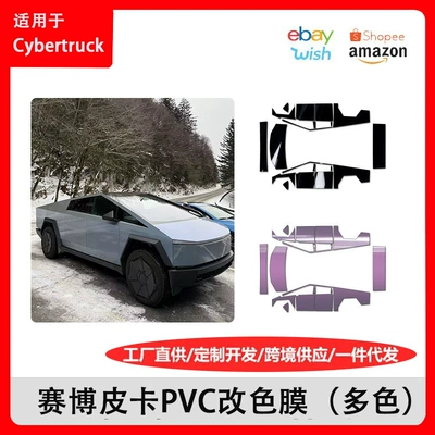 Car paint protective film — Tesla Colors, Carbon Fiber