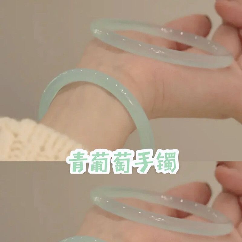 Glass Jade-like Thin Bracelet Glass Forbidden Ring Forbidden Ring Antique Hanfu Forbidden Accessories Jingle Bracelet Women's Fine Bracelet Glass Jade-like Thin Bracelet Glass Forbidden Ring Forbidden Ring Antique Hanfu Forbidden Accessories Jingle Bracelet Women's Fine Bracelet