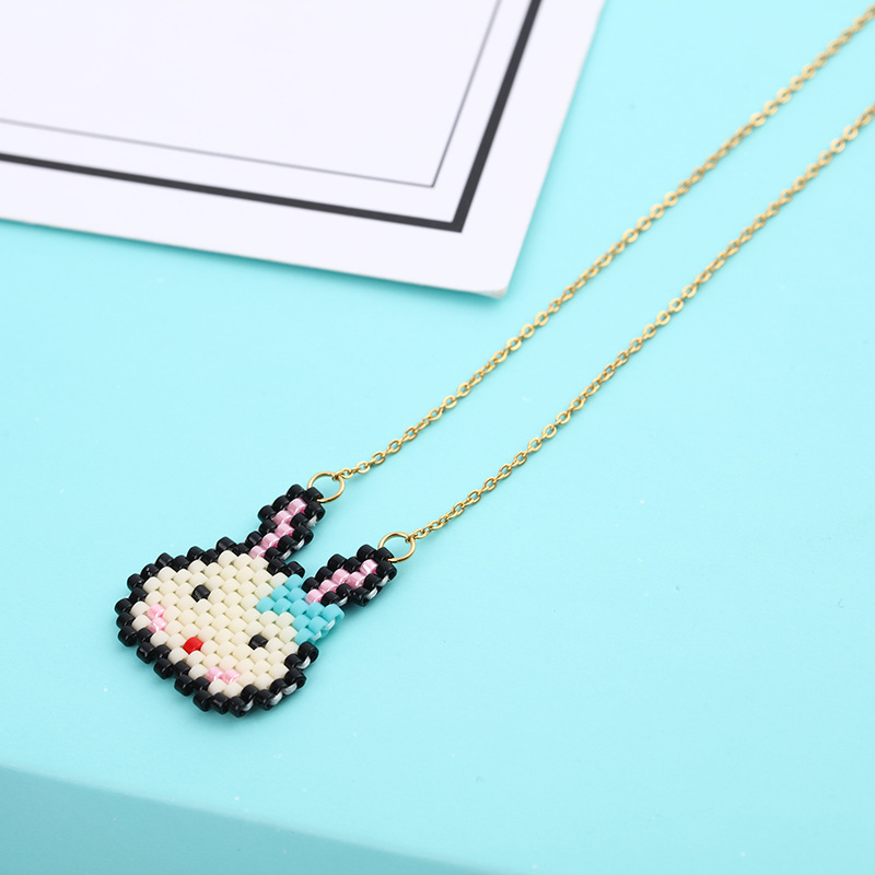 Fashion Pumpkin Cartoon Character Mermaid glass Titanium Steel Metal Womenu0027S Necklace 1 Piece