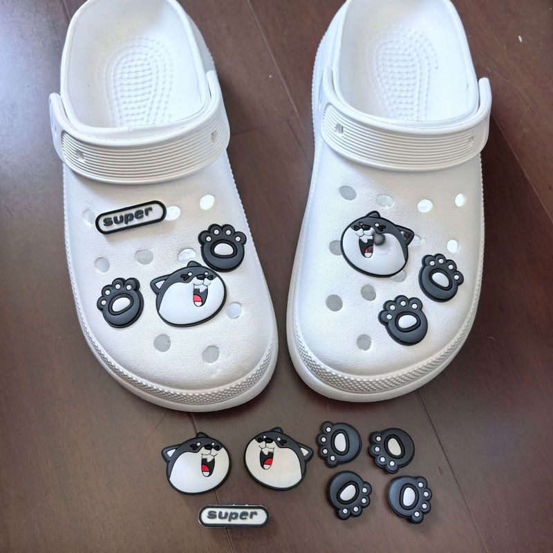 かわいい動物シリーズ下駄下駄装飾ボタン DIY 手作りアクセサリー PVC ソフトゴム靴花靴バックル|undefined