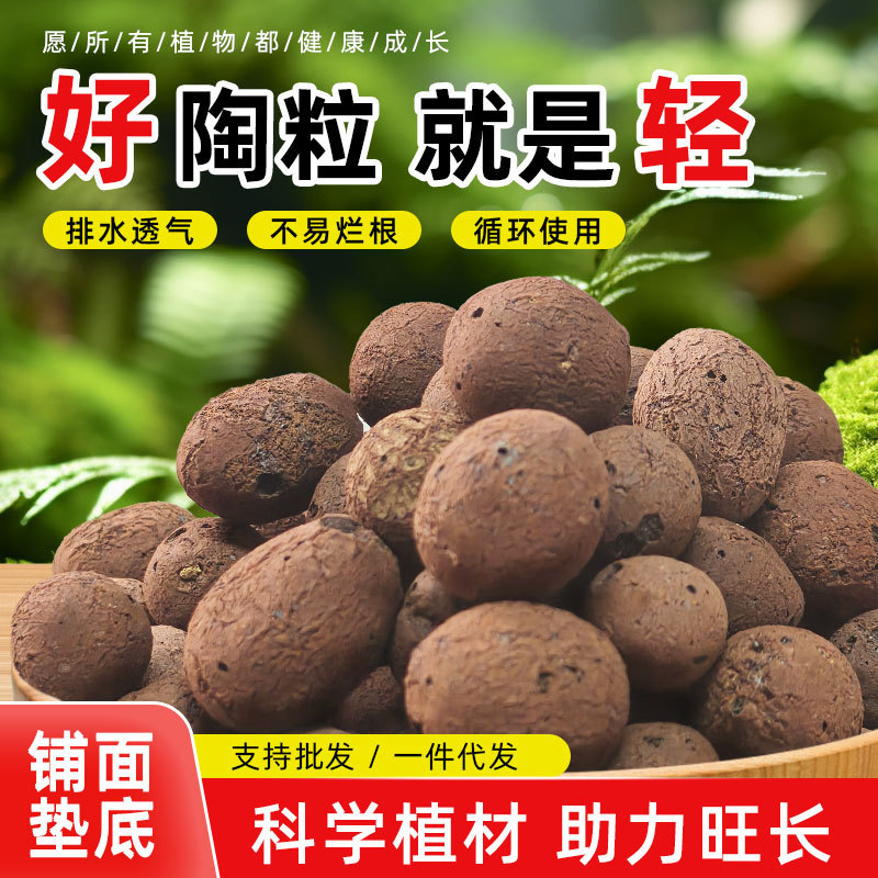 Ceramsite for Green Plants and Flowers, Used for Soil Mixing and Surface Layering, General Purpose, Relieves Root Rot, Breathable and Water-Permeable, Specifically for Gardening and Hydroponics Ceramsite for Green Plants and Flowers, Used for Soil Mixing and Surface Layering, General Purpose, Relieves Root Rot, Breathable and Water-Permeable, Specifically for Gardening and Hydroponics