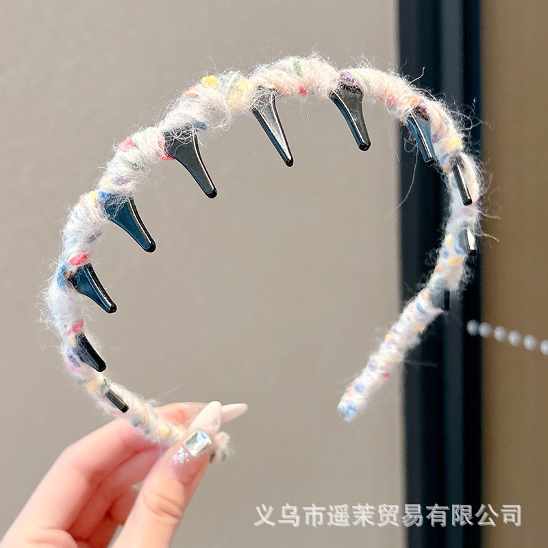 韩系蓬松高颅顶发箍女2025新款波浪带齿洗脸防滑头箍发卡发饰头饰|undefined