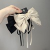 Quality elegant advanced hairpin with bow, hairgrip, Korean style, high-quality style