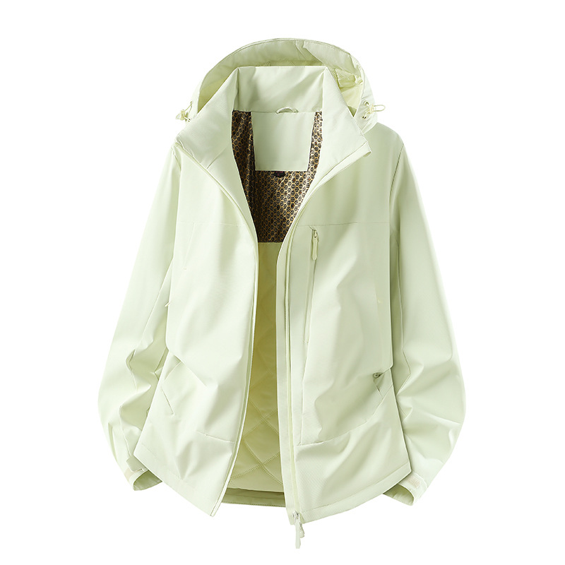 Outdoor quilted windproof and waterproof jacket with graphene thermal insulation, suitable for both men and women, ideal for hiking and mountaineering