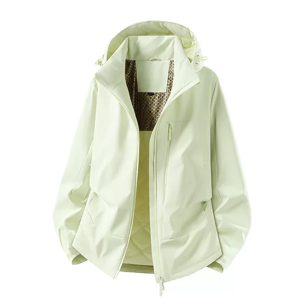 Outdoor quilted windproof and waterproof jacket with graphene thermal insulation, suitable for both men and women, ideal for hiking and mountaineering