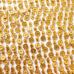 Gold ingot money bag, copper coin chain, fortune bag, firecrackers, fortune character hanging decoration, ornament, hanging piece for the Year of the Dragon 2024 New Year decoration