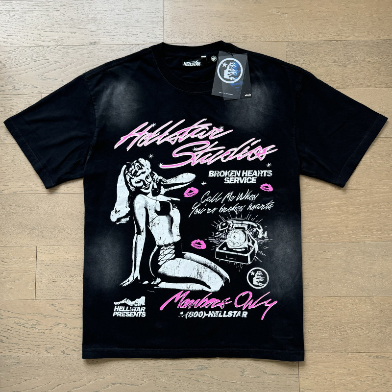 新型美潮Hの星シリーズプリント双紗純綿カジュアル男女夏カジュアルゆったり半袖tシャツ|undefined