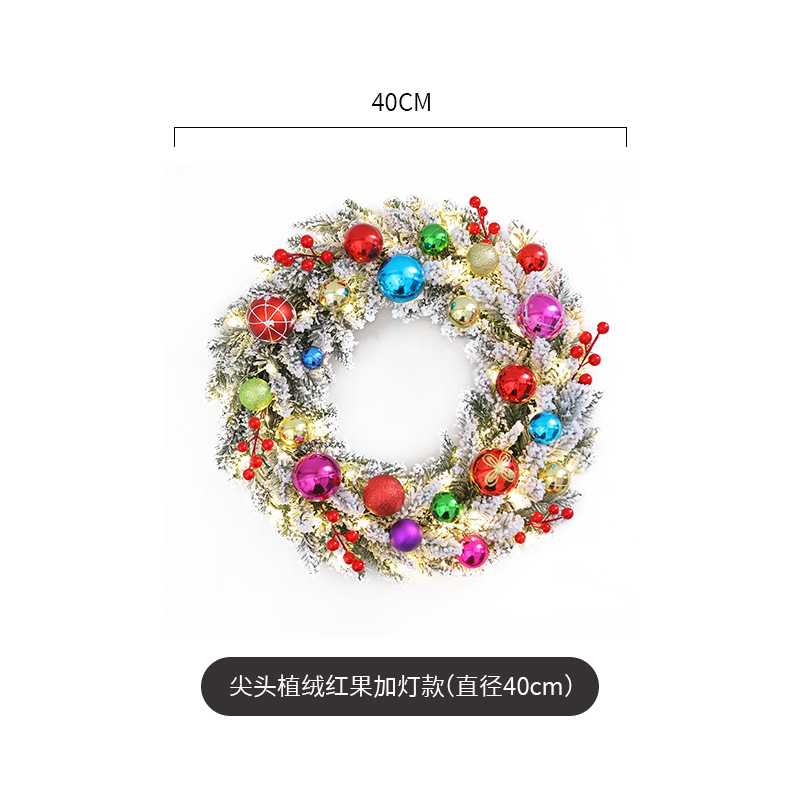 Amazon está dedicado a Navidad Garland ratán decoración simulación flocado Garland ventana puerta colgando centro comercial escena diseño