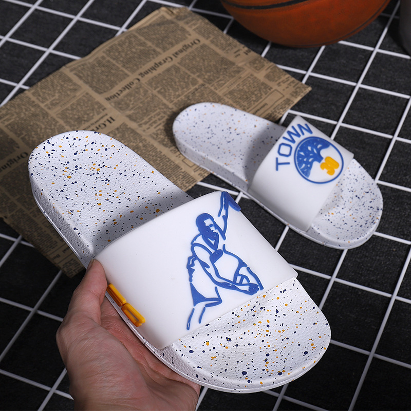 Men's Slippers Trend Basketball Curry Sports Slippers 2022 New Outer Wear Casual Home Slippers Wholesale